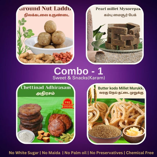 Diwali Combo1-Traditional Sweets & Snacks Box Pre Booking valid till 28/10/2023