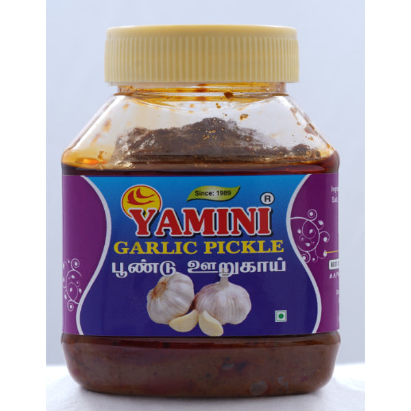 Yamini Foods Garlic Pickle / Ginger Pickle / Poondu Orugai Combo Pack Each 500g