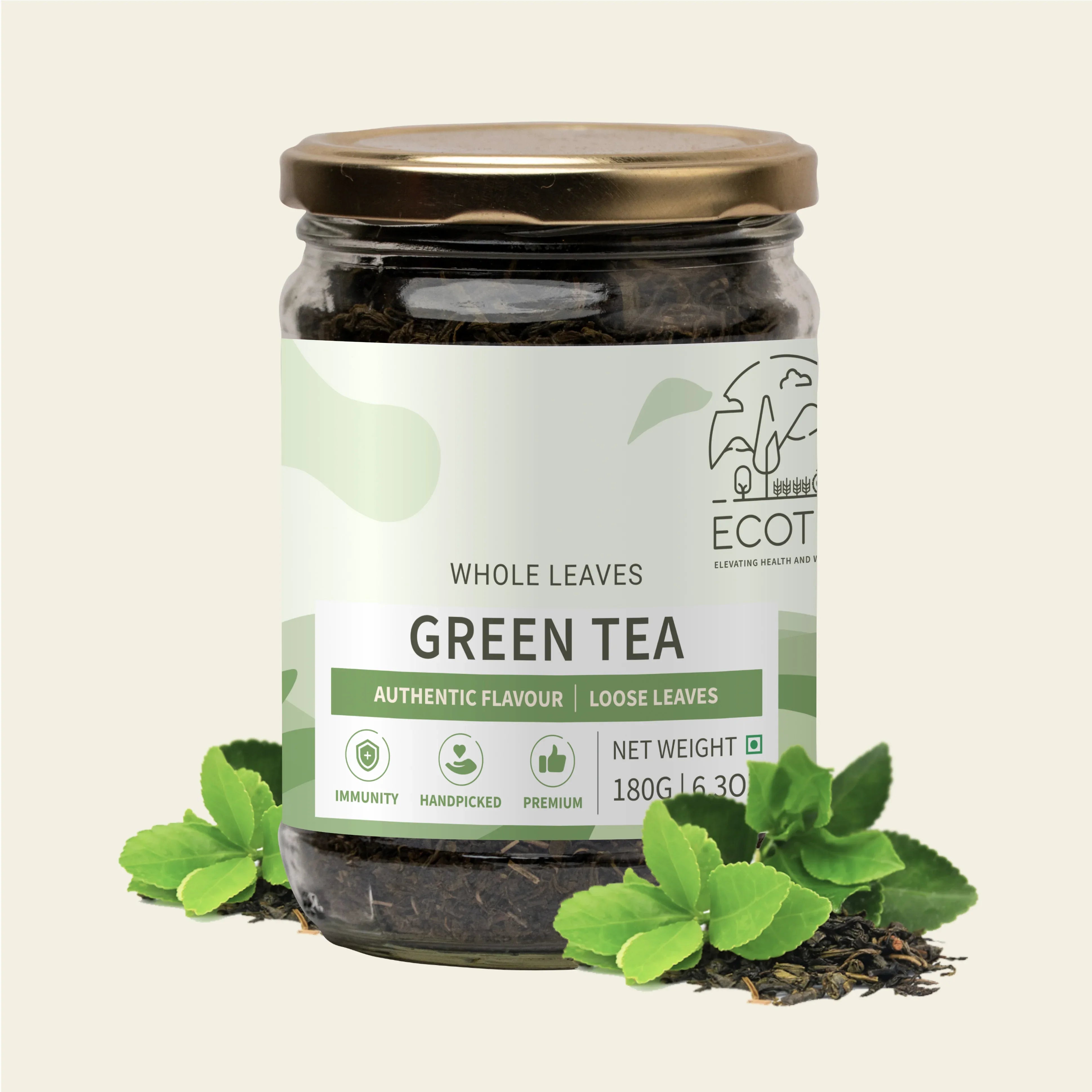 Ecotyl Green Tea Leaves From Darjeeling | Handpicked - 180g - Orgoshops