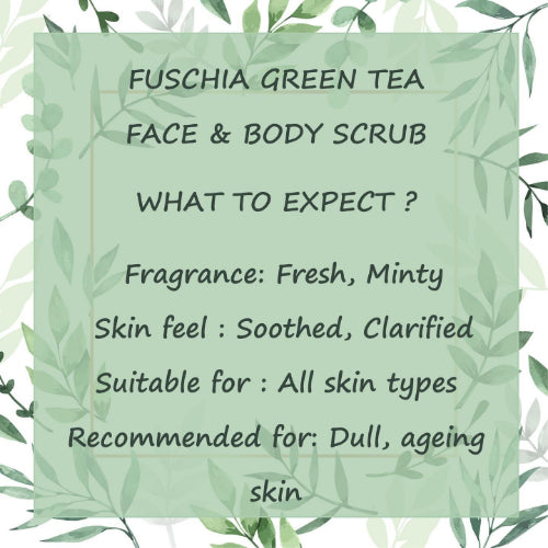 Fuschia Green Tea Clarifying Face & Body Scrub - 100gm