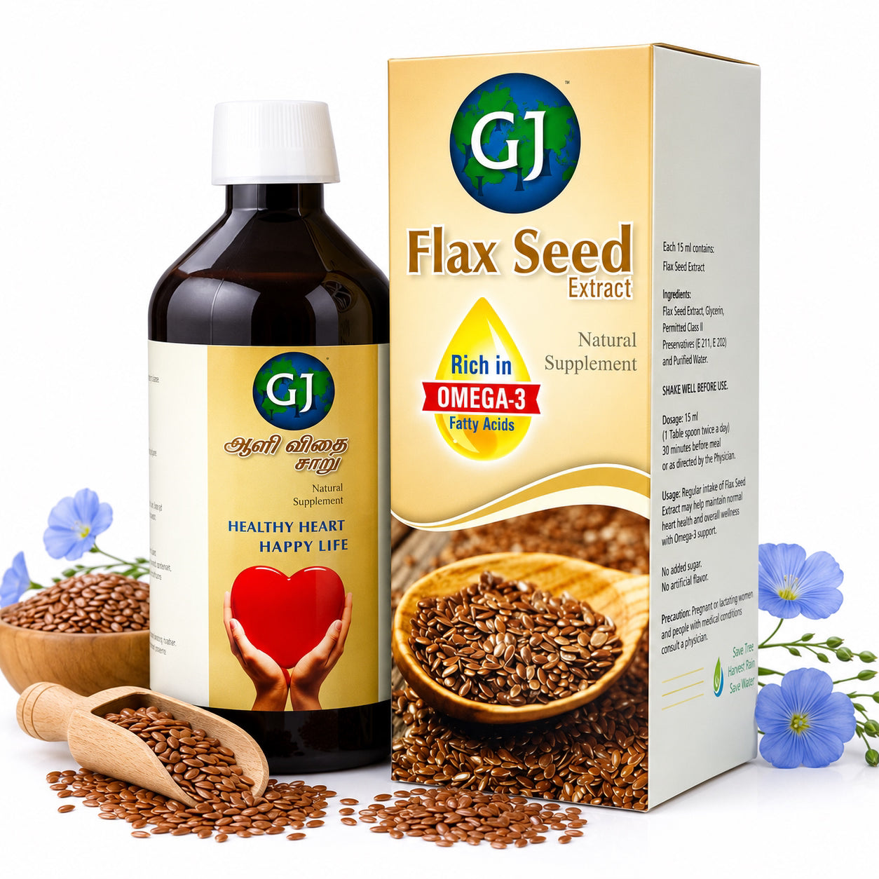Gj Global Flax Seed Extract Juice - 500 ml