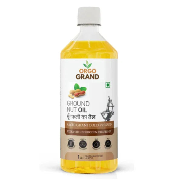 Orgo Grand Wood Cold Pressed Groundnut Oil - 1 kg - Orgoshops