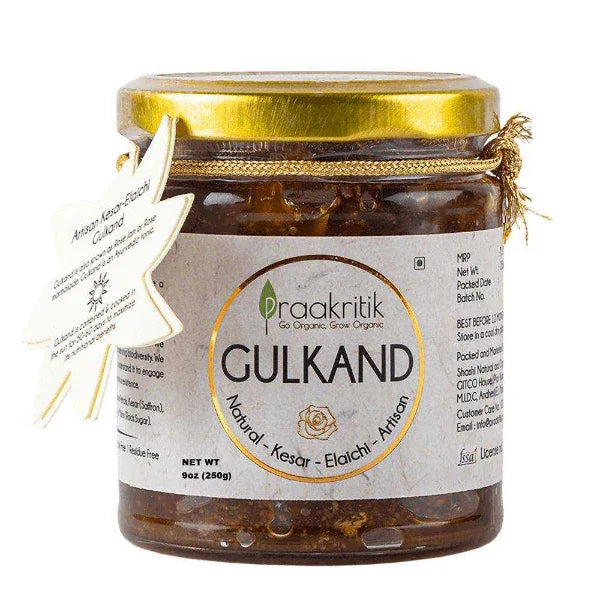 Praakritik Natutal Kesar Elaichi Artisan Gulkand-250g - Orgoshops