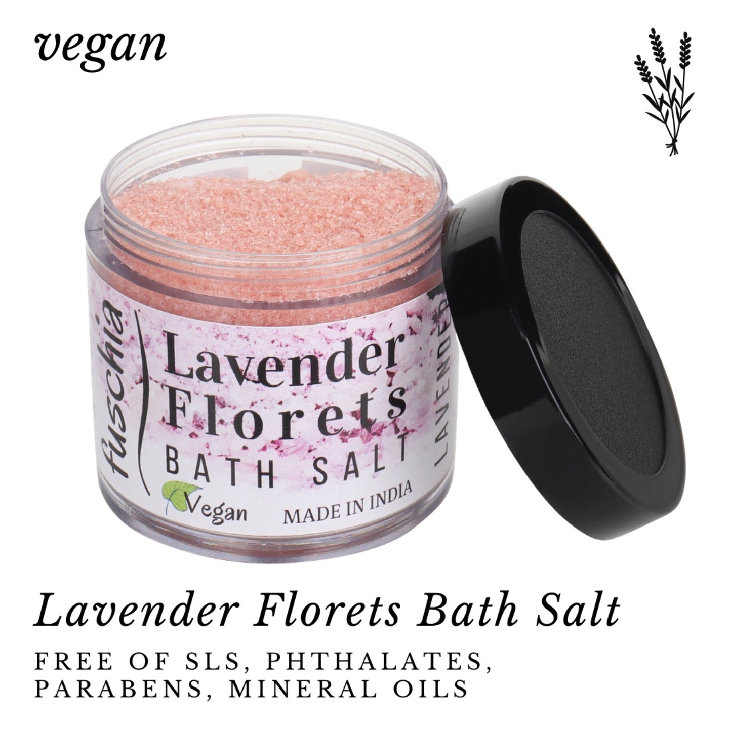 Fuschia Lavender Florets Bath Salt - 100g