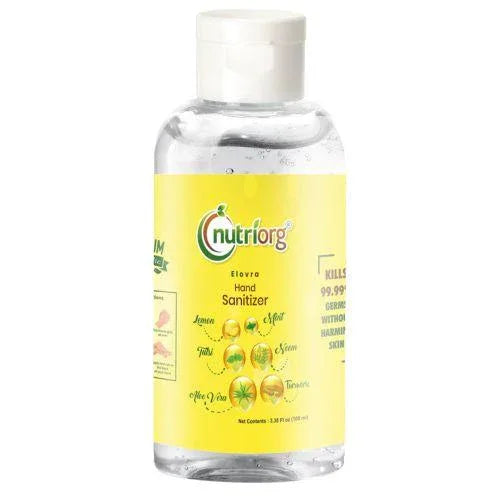 Nutriorg Elovra Gel Hand Sanitizer - 100 ml ( Pack of 6 ) - Orgoshops