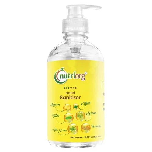 Nutriorg Elovra Gel Hand Sanitizer - 250ml ( Pack of 2 ) - Orgoshops