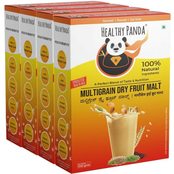 Healthy Panda Multigrain Dry Fruit malt - 250 g (125g Pack of 2)