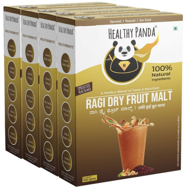 Healthy Panda ragi Dry Fruit Malt - 250 g (125g Pack of 2)