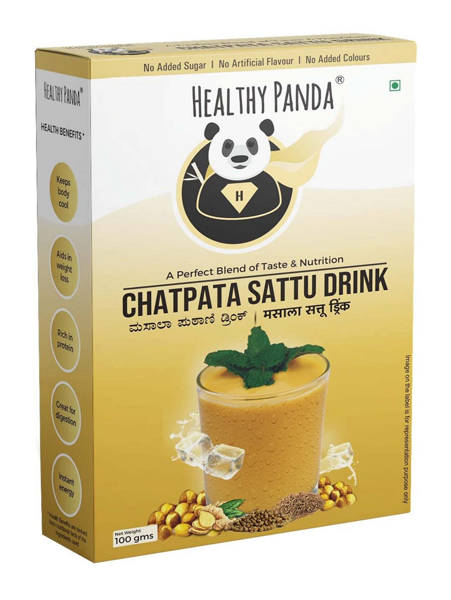 Healthy Panda Chatpata Sattu Drink – 200 g (100g Pack of 2)