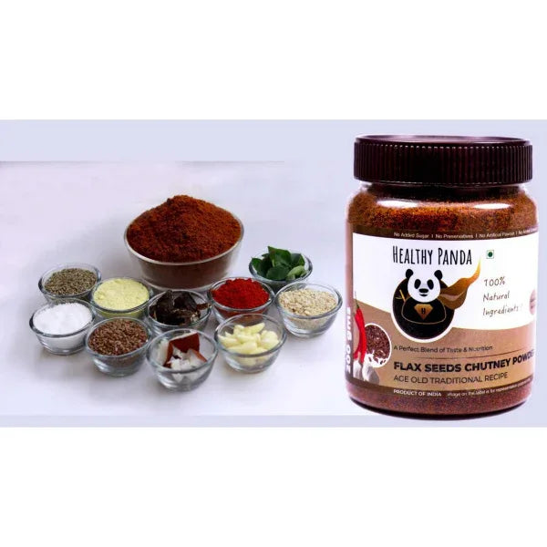 Homemade style organic flax seed chutney powder
