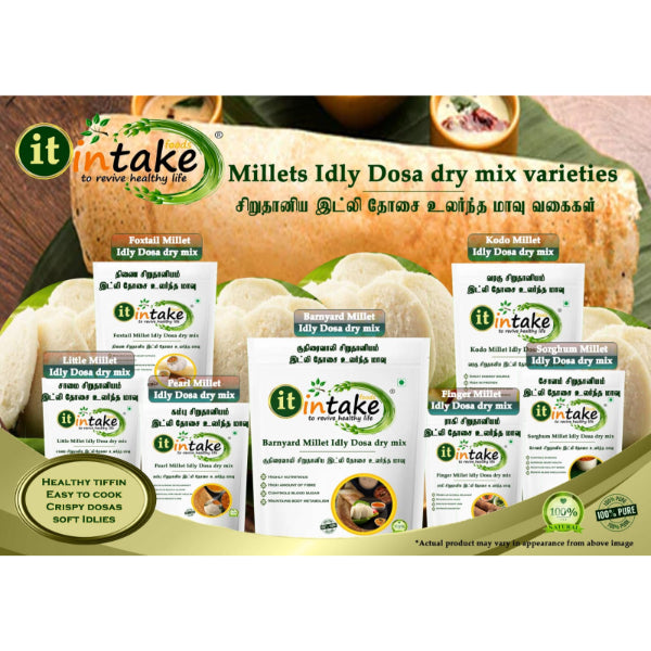 Intake Kodo Millet Idly Dosa Dry Mix (Kodra,Varagu,Arika,Harka)-500gm