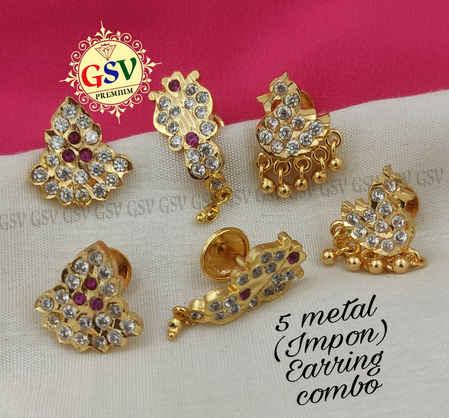 R.S Jewelery Stud / Ear Rings / Women Earrings / Studs For Women Combo / Thoodu For Womens Combo