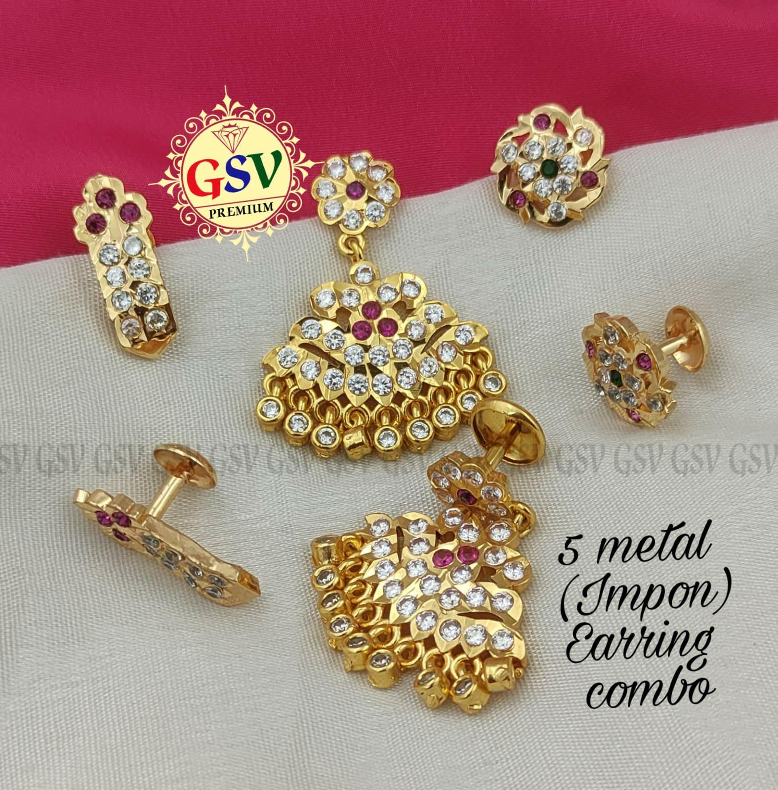 R.S Jewellery Stud / Ear Rings / Women Earrings /Studs For Women Combo / Thoodu For Womens Combo - Orgoshops
