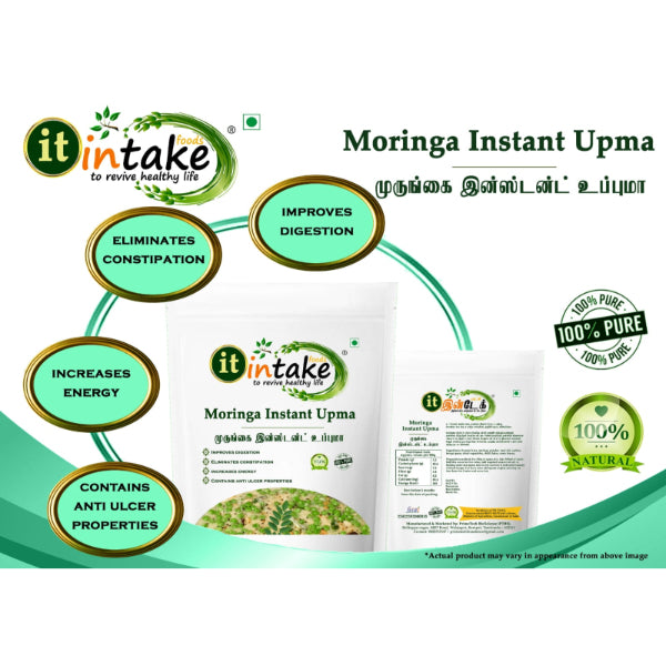 Intake Moringa Instant Upma / Nutritious Healthy Breakfast- 500g