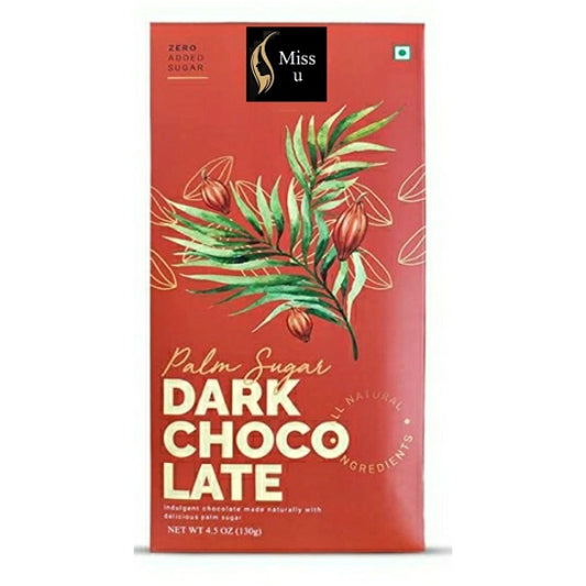 Miss U No added sugar Palm Sugar Dark Chocolate Bar - 130g