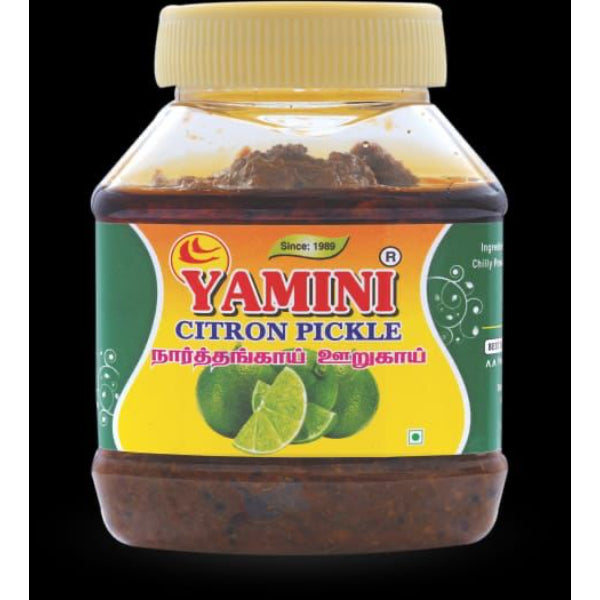 Yamini Foods Maa Thokku Orugai / Citron Pickle / Naaruthagai Orugai Combo Pack Each 500g