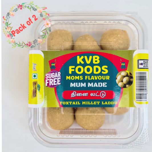 Kvb Foods Foxtail Millet Laddu | Thinai Laddu - 9 Pcs (175 g - Pack of 2)