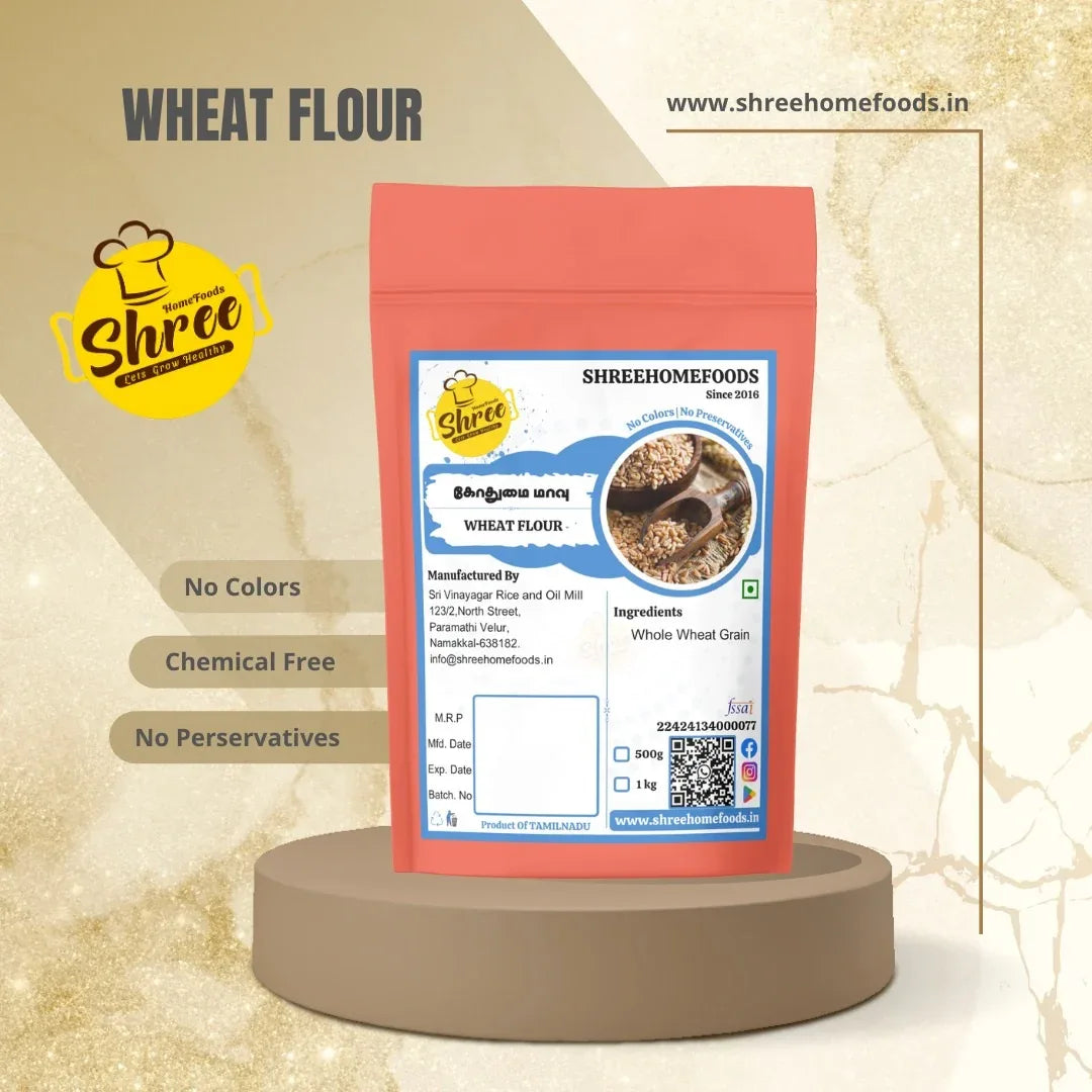 Shree Home Food Wheat Flour / Kothumai Maavu - 1 kg - Orgoshops