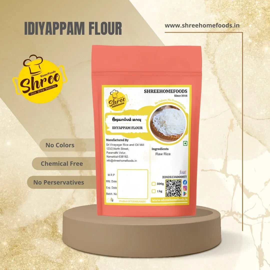 Shree Home Food Idiyappam Flour / Rice Flour - 1 kg - Orgoshops