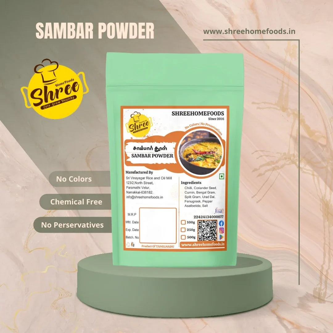 Shree Home Food Sambar Powder - 250 g - Orgoshops