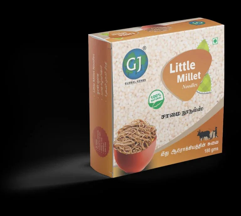 Gj Global Little Millet Noodles | Saamai Noodles - 180 g (Pack of 2) - Orgoshops