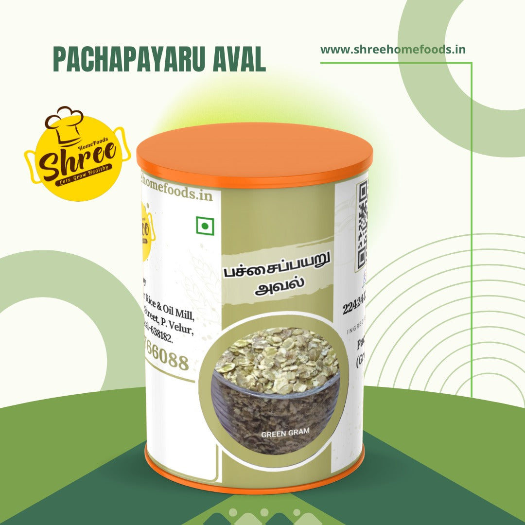 Shree Home Food Green Gram Flakes / Pachapayaru Aval - 500 g