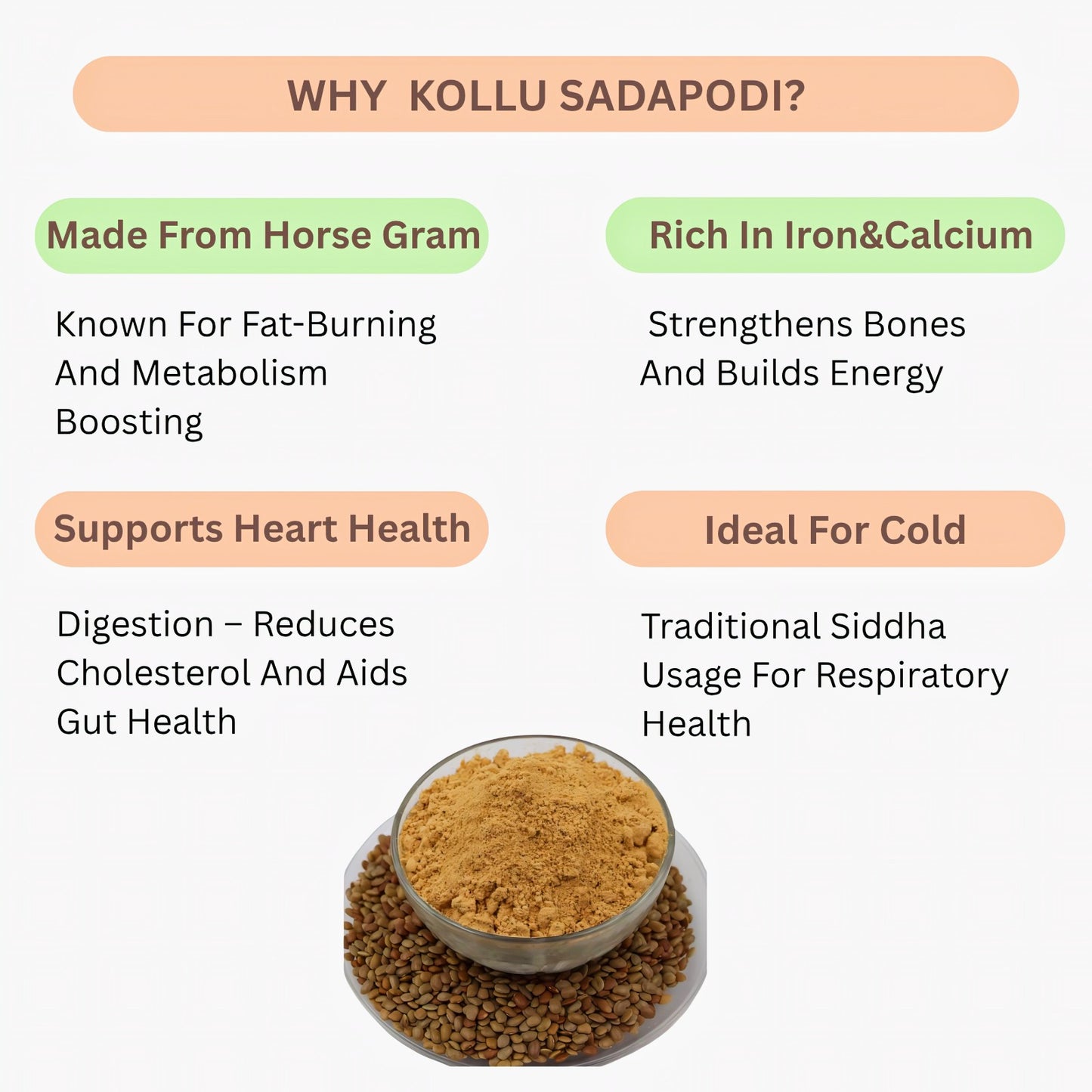 Araikkal Horse Gram Rice Mix Powder / Kollu Sadham Podi - 100 g (Pack of 2)