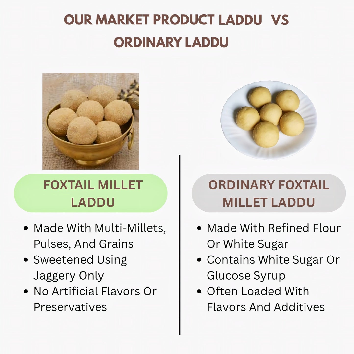 Araikkal Foxtail Millet Laddu - 12 Pcs ( Pack of 2 )