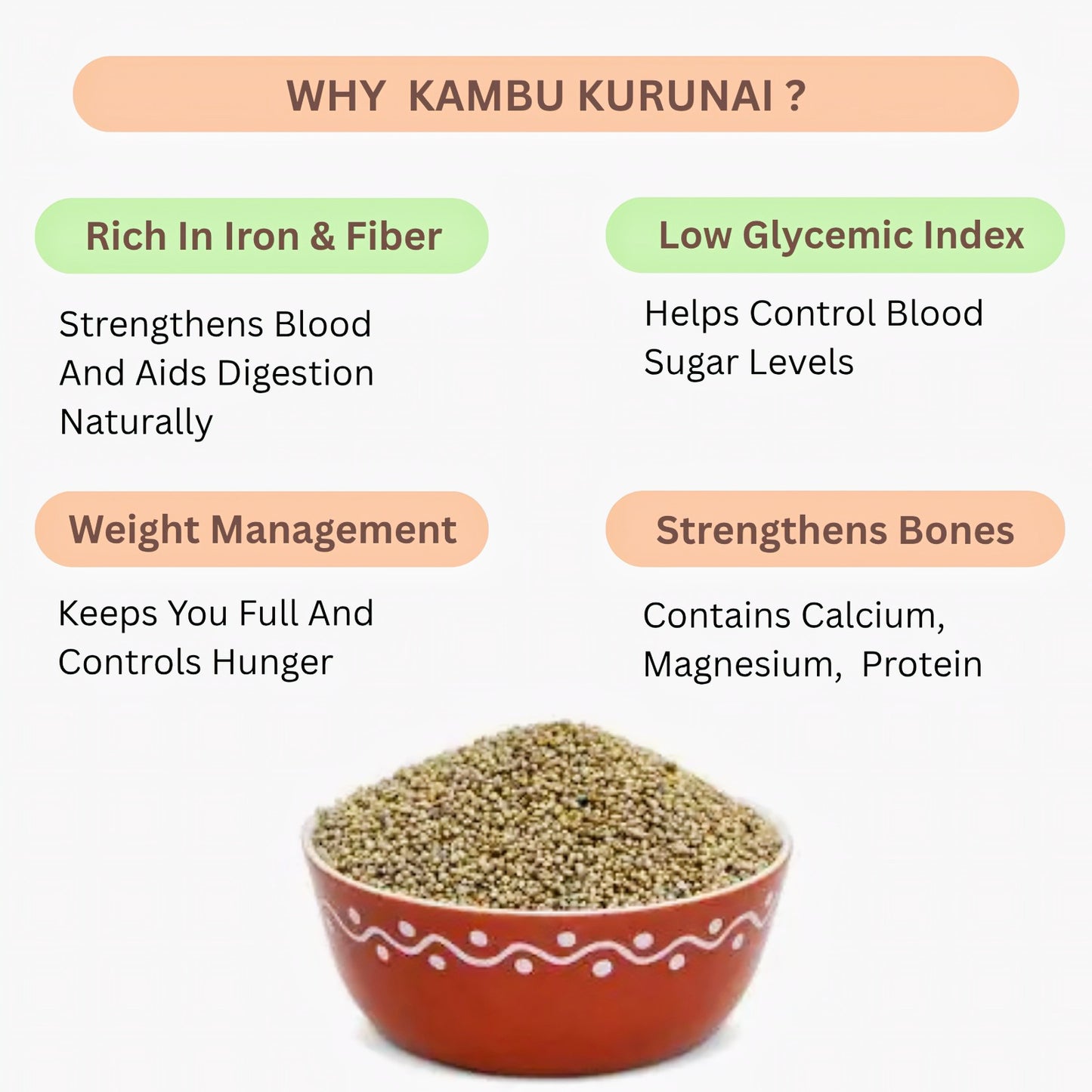 Araikkal Kambu Kurunai - 500 g (Pack of 3)