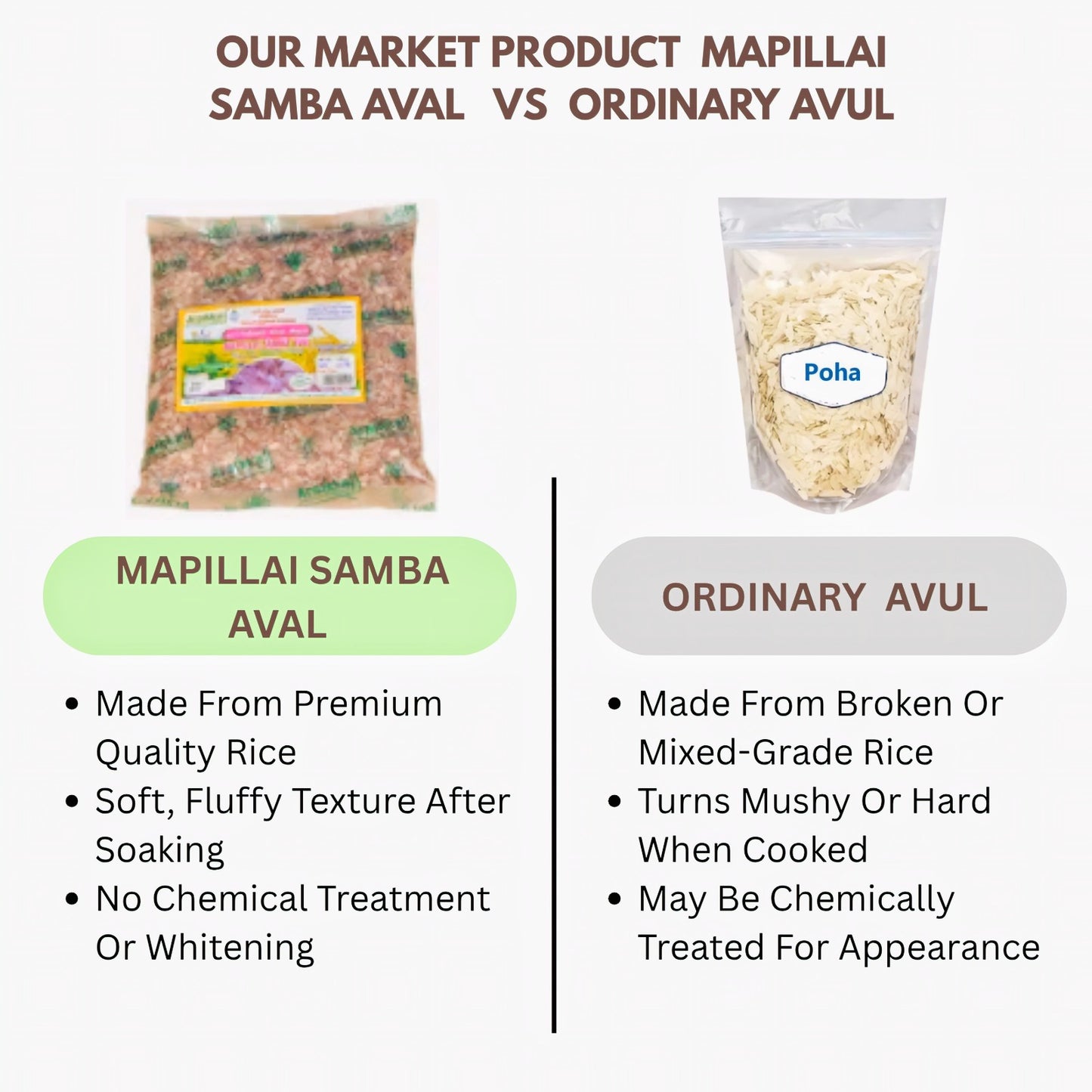 Araikkal Mapillai Samba Aval - 500 g ( Pack of 4 )