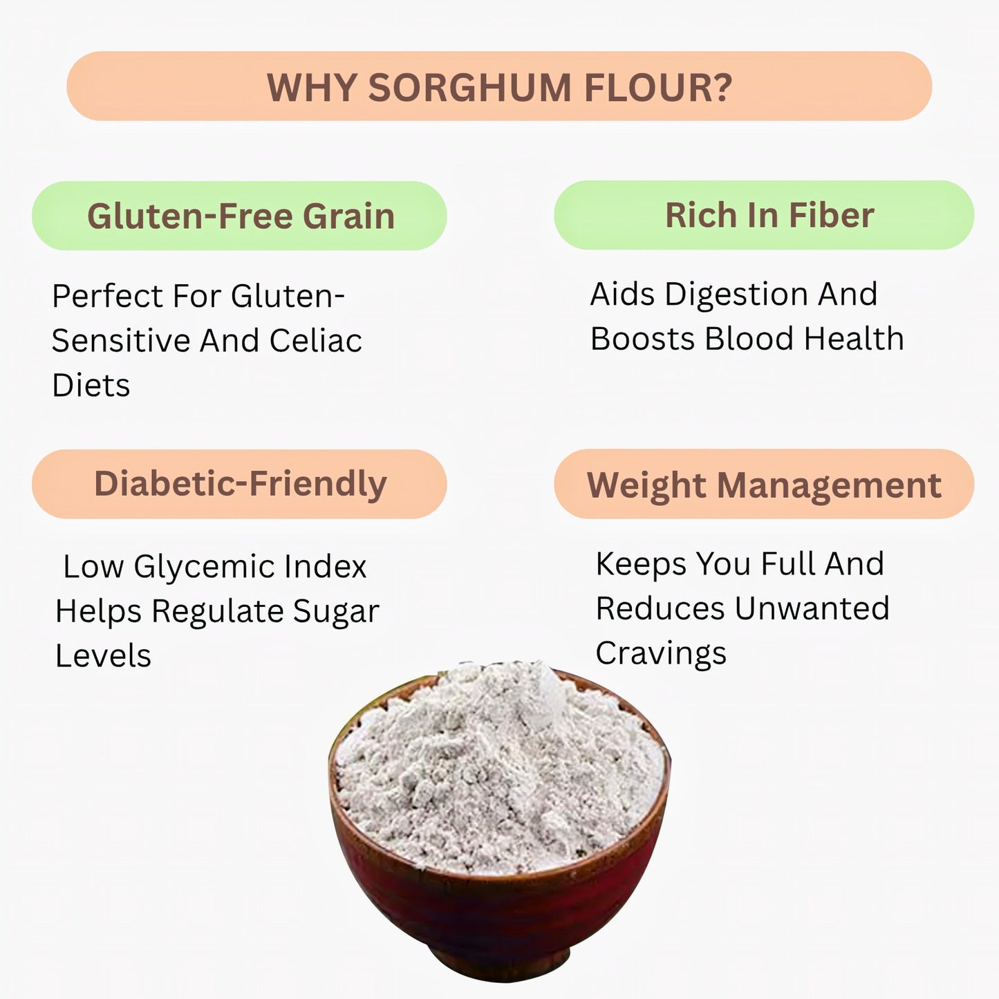Araikkal Sorghum Flour / Sola Maavu - 500 g (Pack of 4)