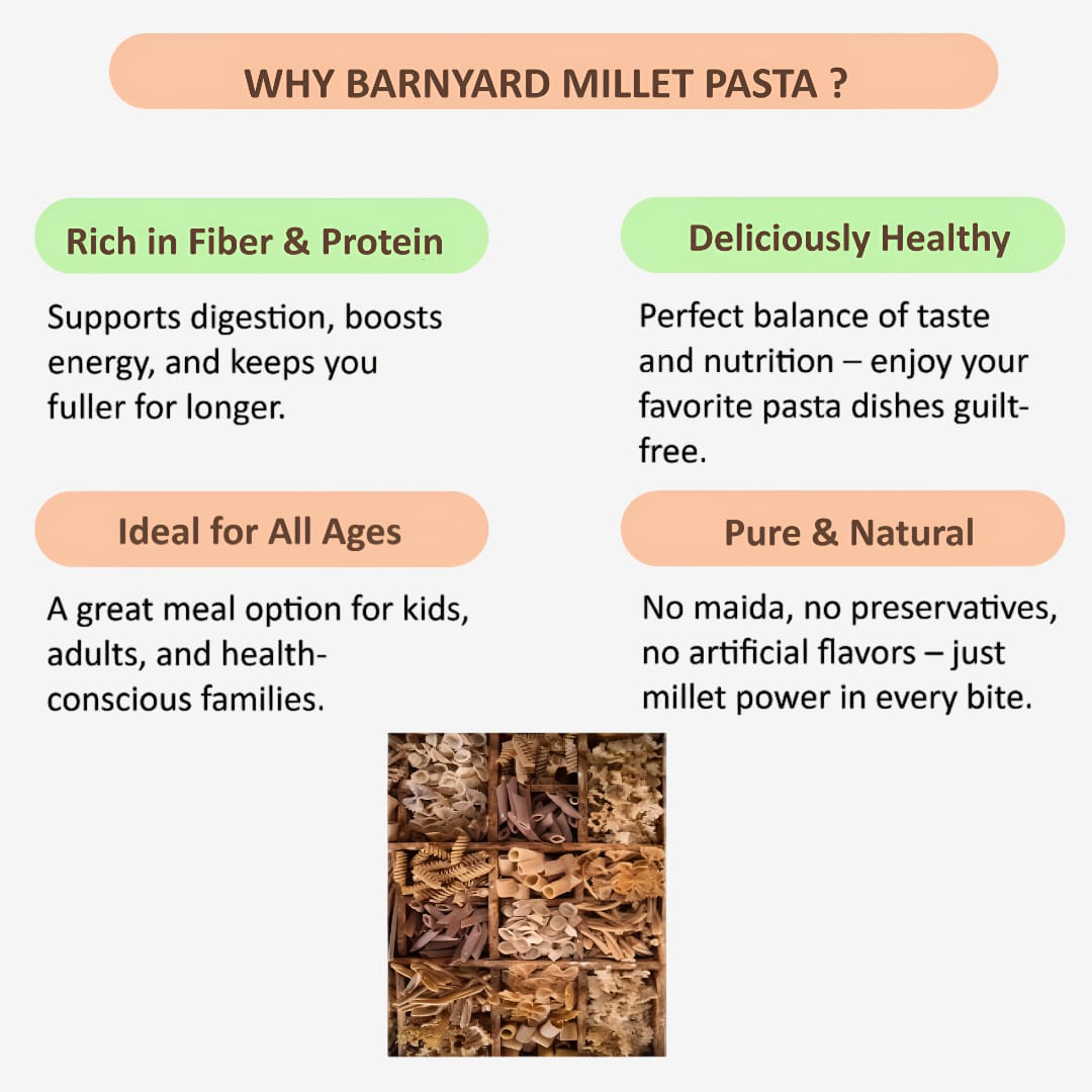 Millet 'n' MinutesMillet Pasta - Barnyard - 180 g (Pack of 2)