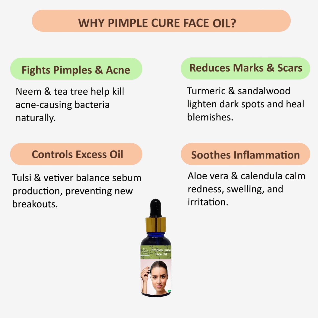 Veena Pimples Cure Face Oil - 30ml