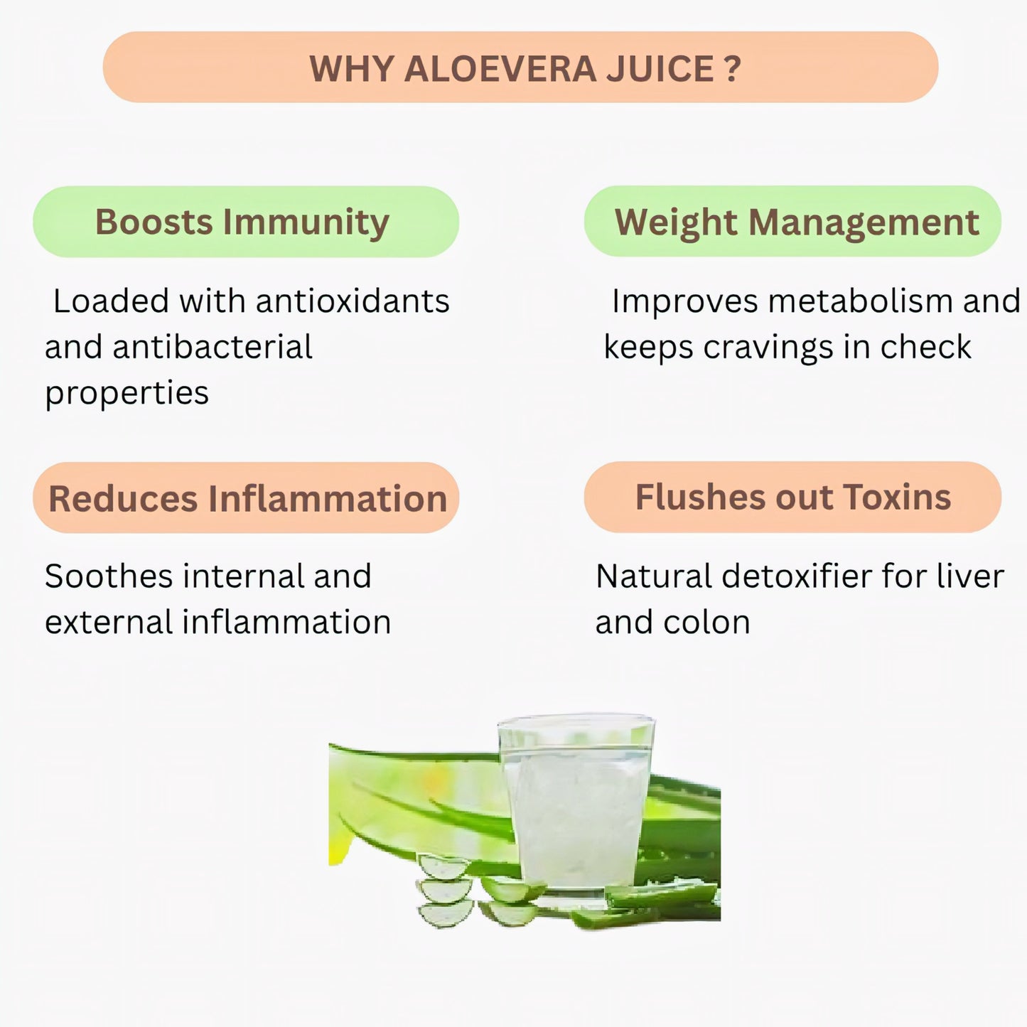 GJ Global Herbs Aloe Vera Juice - 500 ml