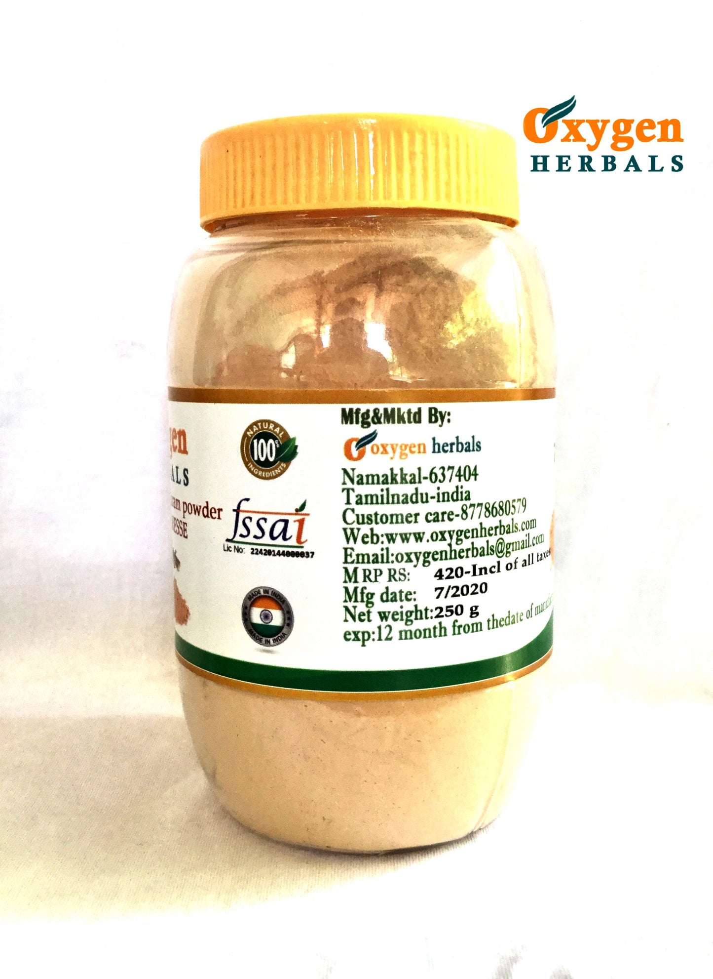 Oxygen Herbals Adhimadhuram Powder For Skin Whitening / Licorice Powder - 250g