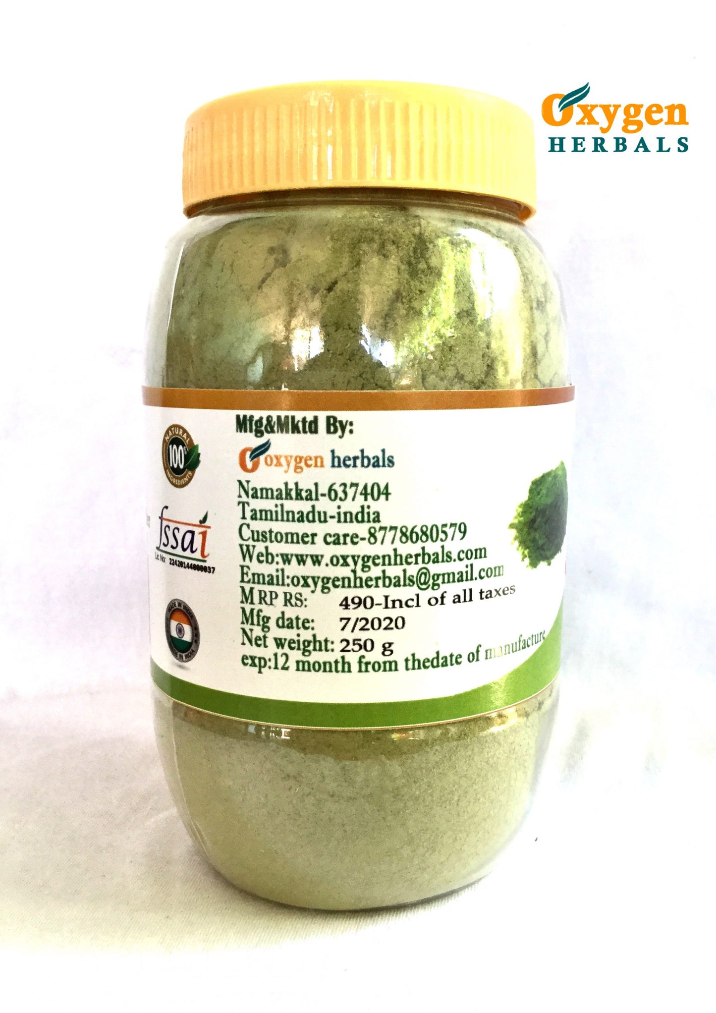 Oxygen Herbals Ponnanganni Keerai Powder ( 250gm )