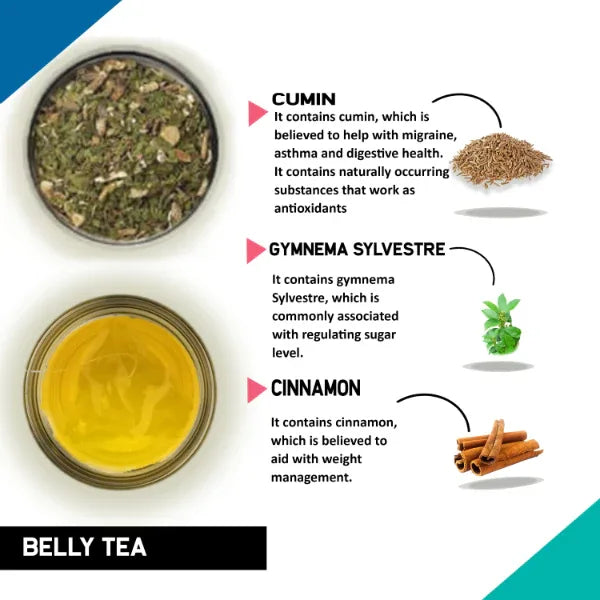 Teacurry Belly Fat Tea/ Tummy Fat Reducing Tea for Men and Women-100g (30 Tea Bags) - Orgoshops