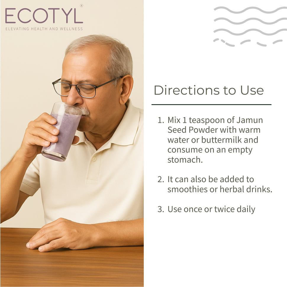 Ecotyl Jamun Seed Powder | Blood Sugar Control | Rich in Antioxidants  - 200g