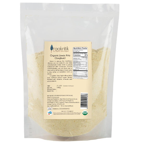 Praakritik Organic Jowar Atta-1kg