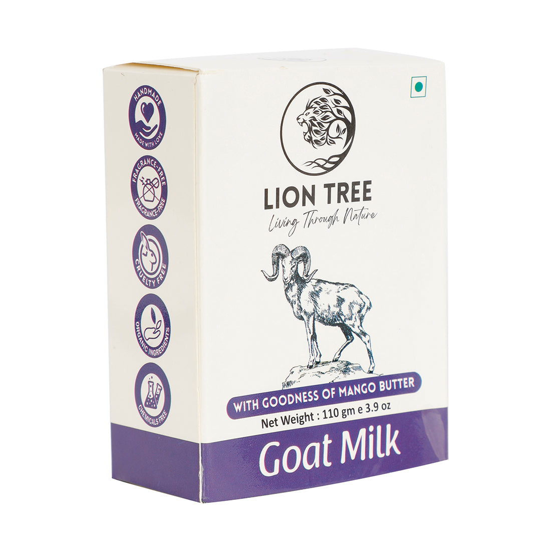 Lion Tree Handmade Goat Milk Soap With Goodness Of Mango Butter 110gm