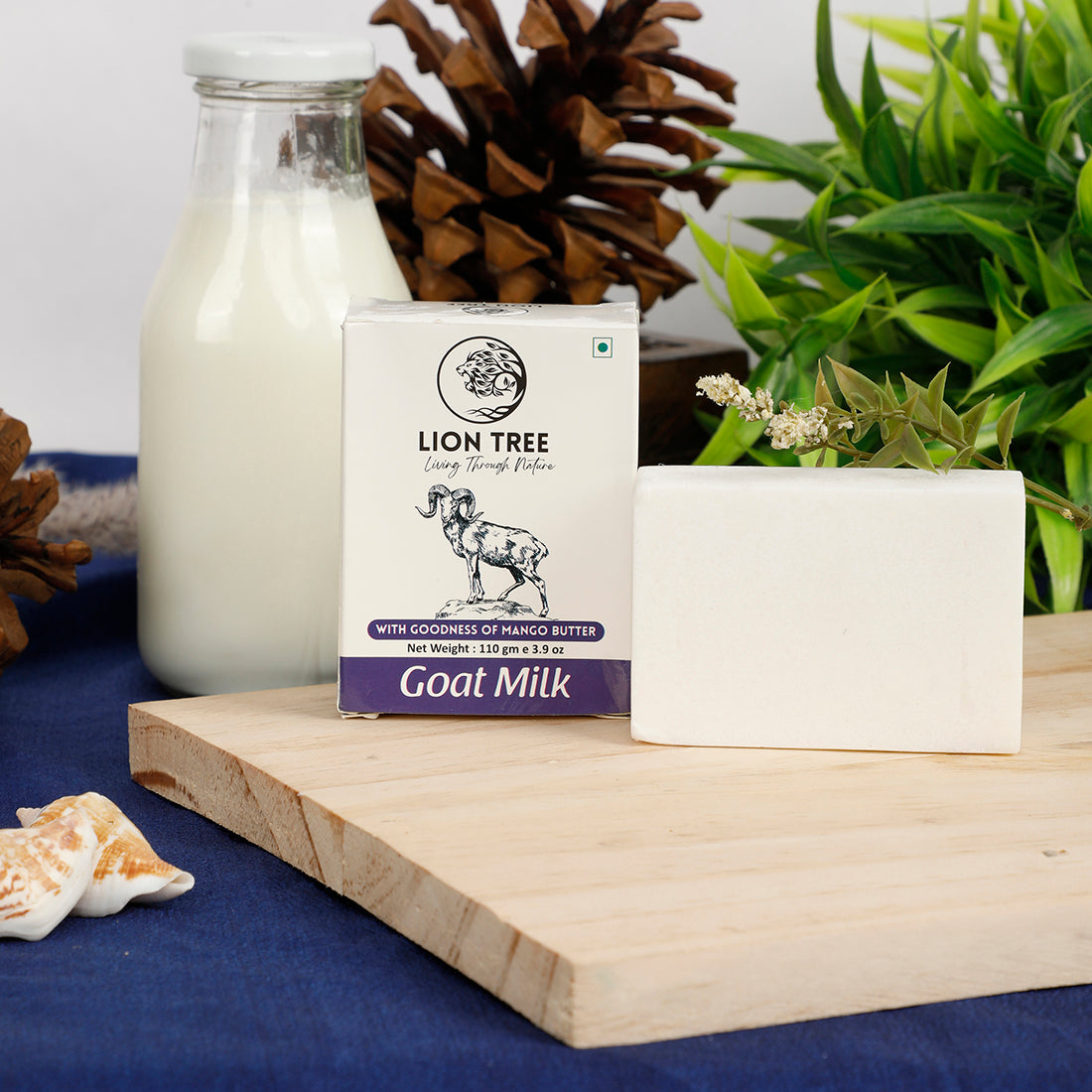 Lion Tree Handmade Goat Milk Soap With Goodness Of Mango Butter 110gm