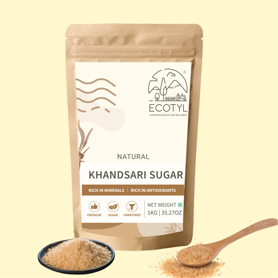 Ecotyl Khandsari Sugar | Unrefined Natural Sweetener | Rich in Minerals  - 1kg
