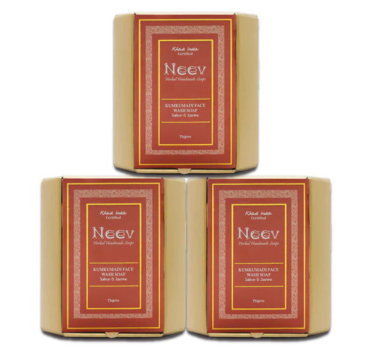 Neev Herbal Handmade Soaps Kumkumadi Soap - 75g ( Set of 3 )