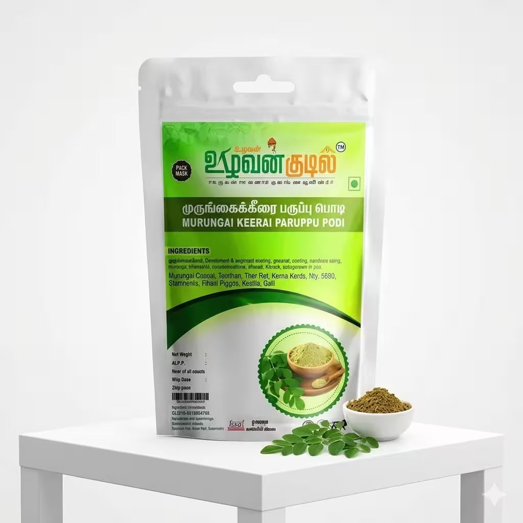 Karai Uzhavan Kudil Murungai Keerai Paruppu Podi  - 100 g (Bye 1 Get 1 Free Offer)
