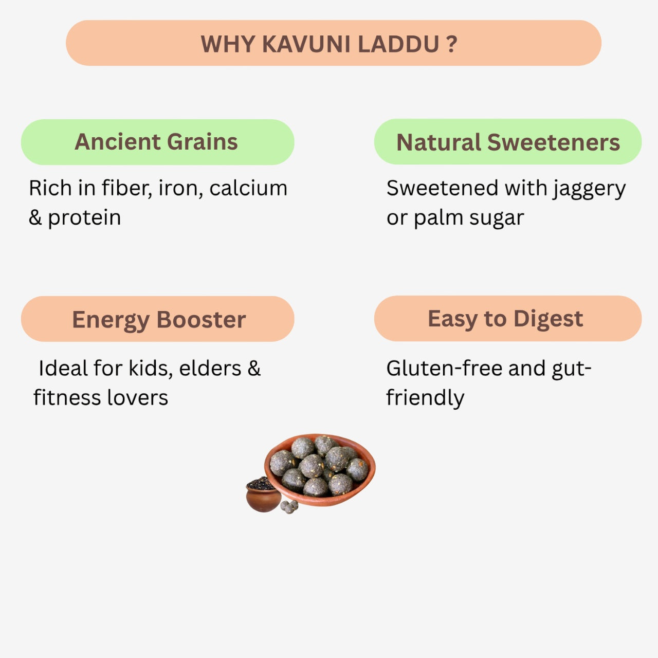 Roohi Kavuni Laddu - 150 gram