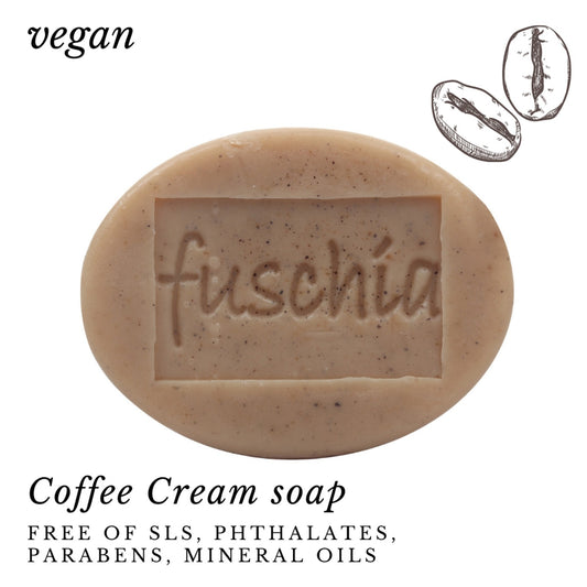 Fuschia - Coffee Cream Natural Handmade Herbal Soap - 100g