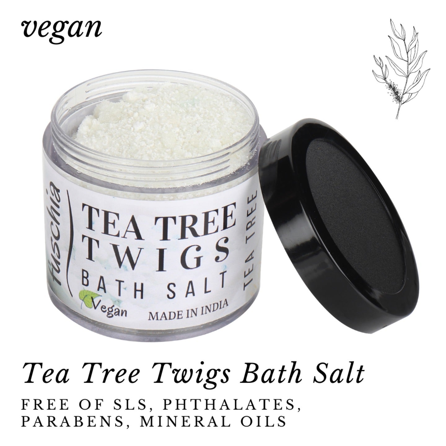 Fuschia Tea Tree Twigs Bath Salt - 100g