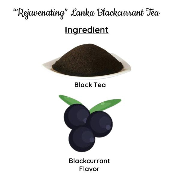 Rejuvenating Lanka Blackcurrant Tea | Natural Teas | Cold & Hot Brew | Makes 25 Cups