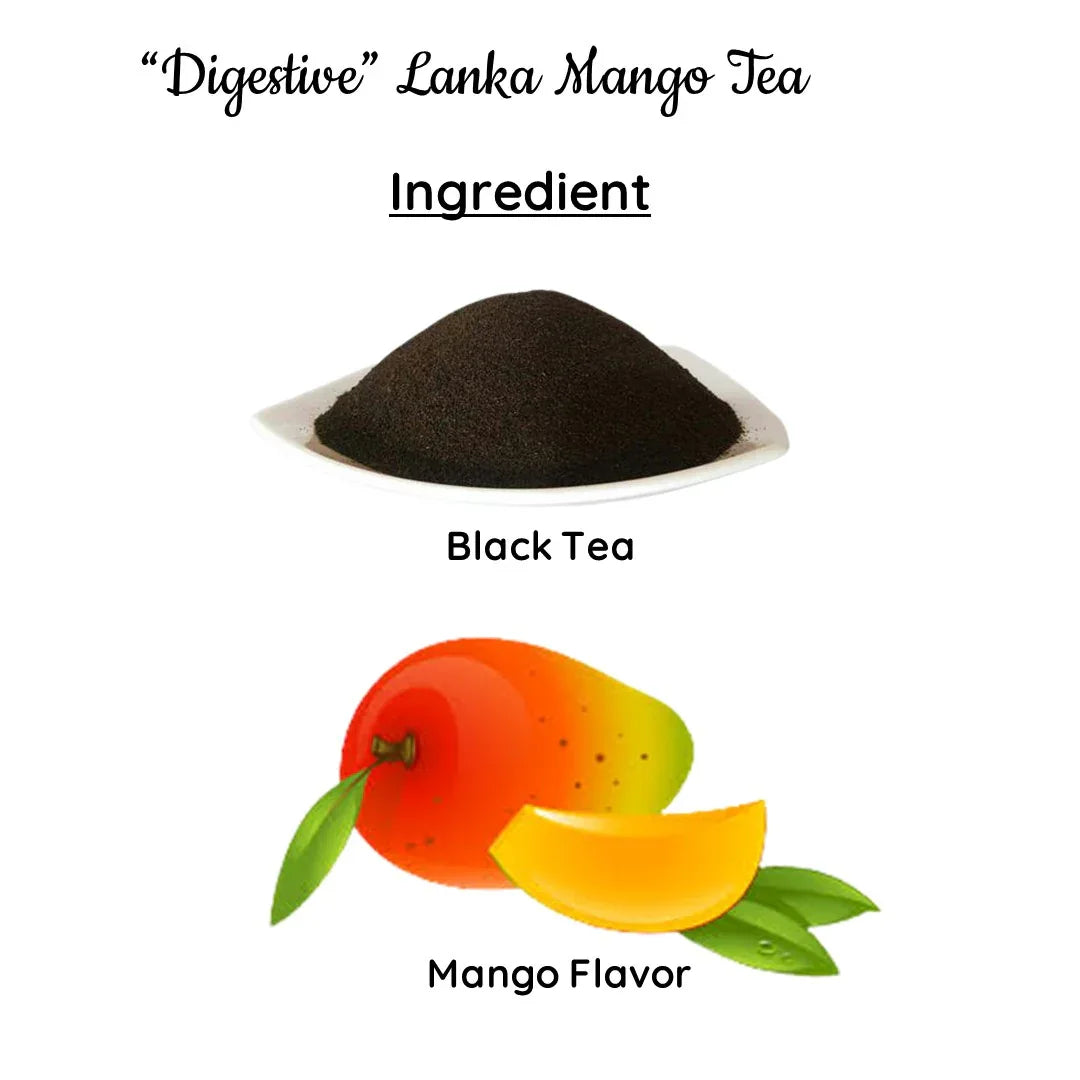 Digestive Lanka Mango Black Tea | Cold & Hot Brew | (50 gm) Makes 25 Cups - Orgoshops
