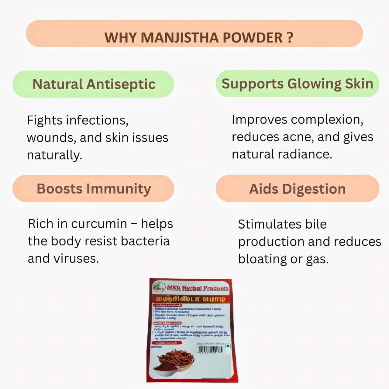 MKA Herbal Manjistha Podi - 40 g (Pack of 2)